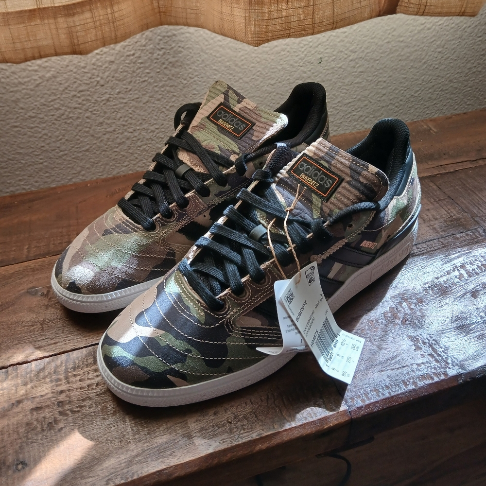 Adidas Camo Busenitz Skateboard Shoes Men's NWT